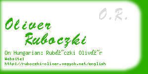 oliver ruboczki business card